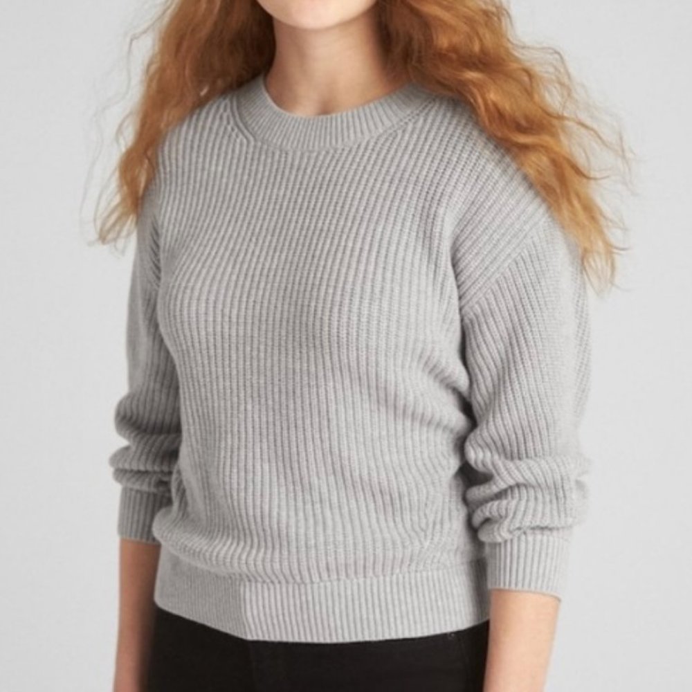 GAP Shaker Stitch Crewneck Pullover Sweater
